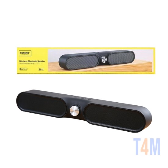 Coluna Mini Bluetooth Portátil Foneng BL12 BT/U-Disk/Tarjeta TF/AUX 2400mAh Preto